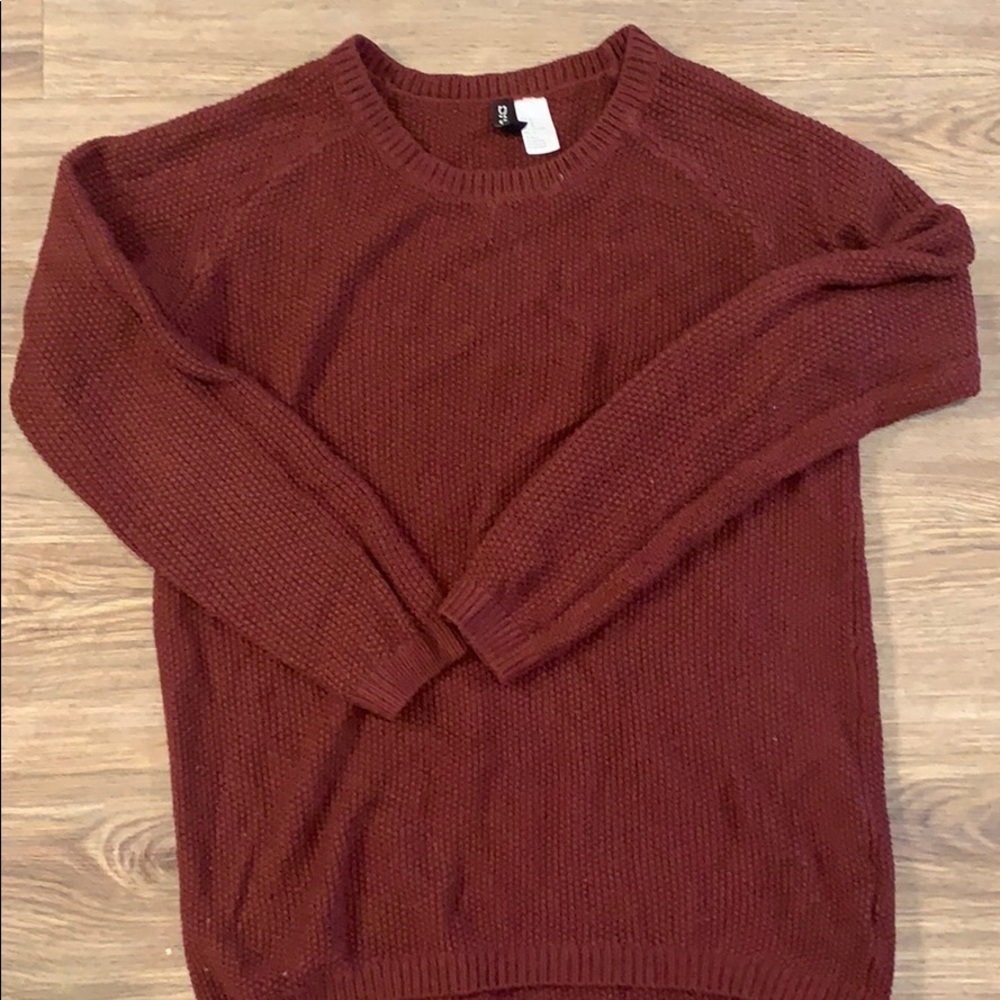 Basics maroon over sized sweater